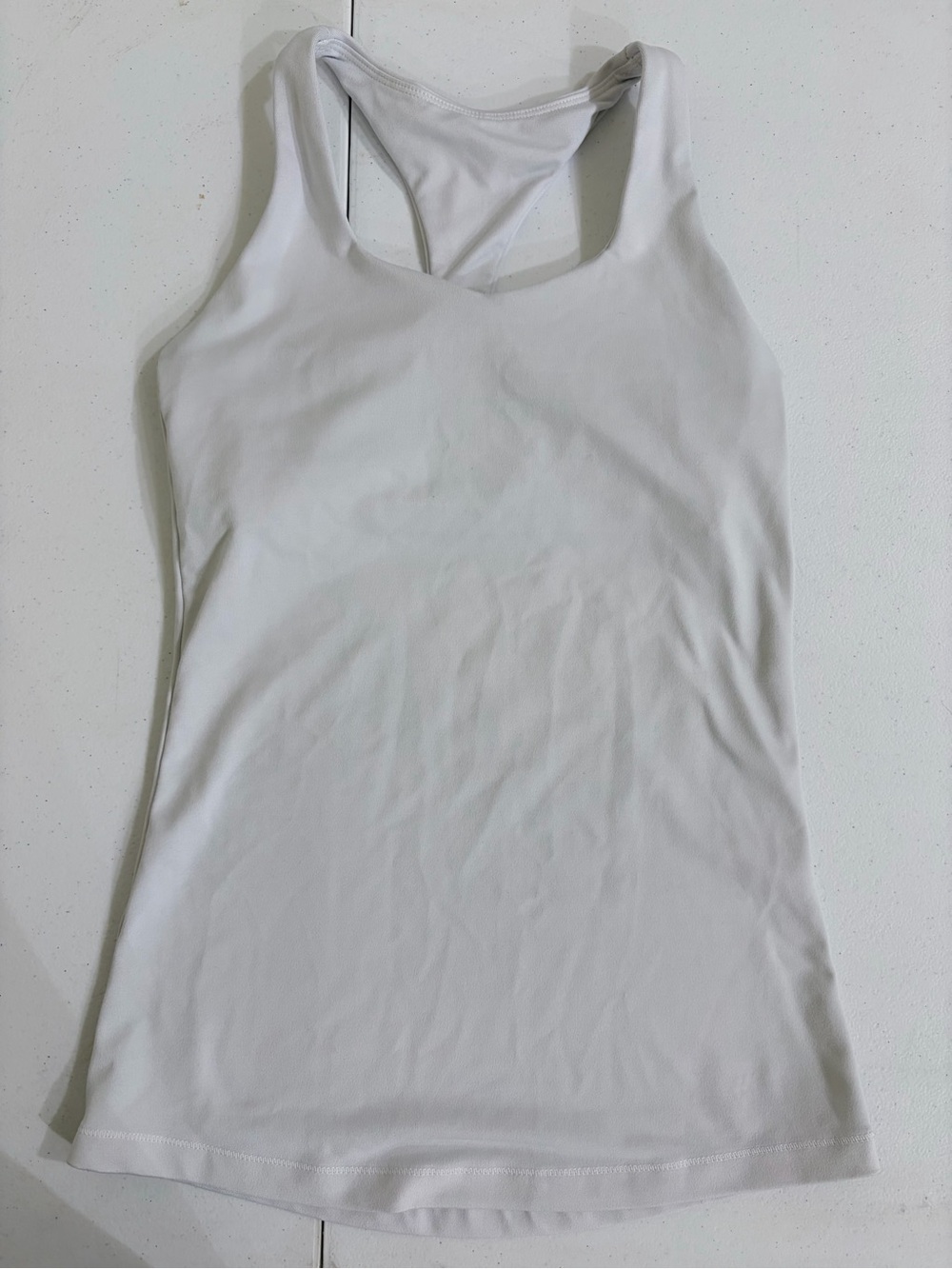 all in motion White Racerback Tank - Sleek Active Layer